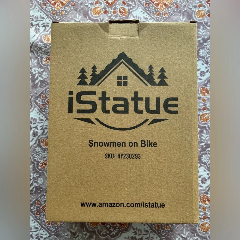 iStatue Snowmen on Bike Christmas Collection Figurines New in Original Package